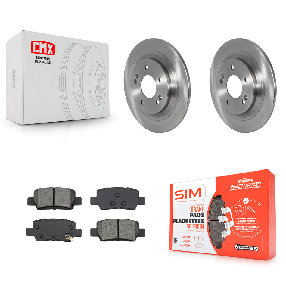 Rear Disc Brake Rotors & Semi-Metallic Pad Kit For Kia Seltos With Electric Parking K8S-104035