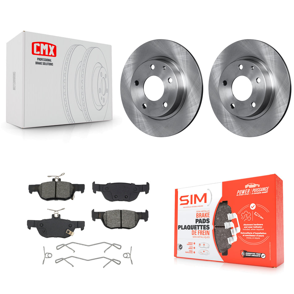 Rear Disc Brake Rotors And Semi-Metallic Pads Kit For Mazda 3 CX-30 Sport K8S-104044