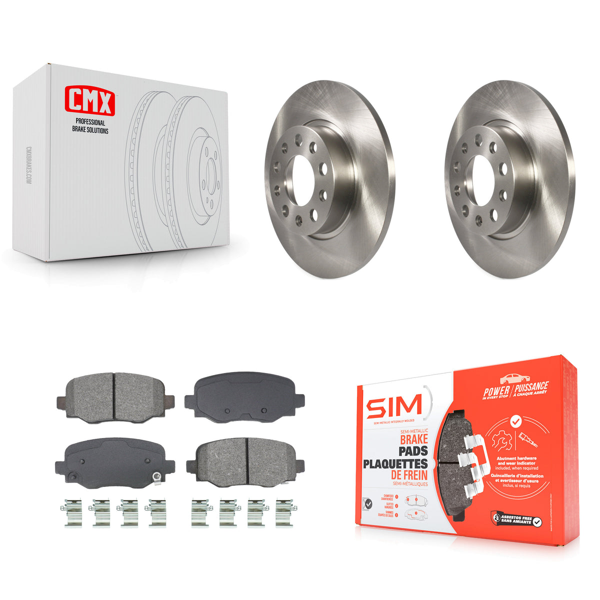 Rear Disc Brake Rotors And Semi-Metallic Pad Kit For Jeep Renegade Dodge Hornet Fiat 500X K8S-104053
