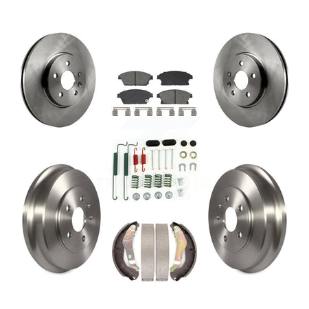 Front Rear Disc Brake Rotors Semi-Metallic Pads And Drum Kit (7Pc) For Chevrolet Trax K8S-104062