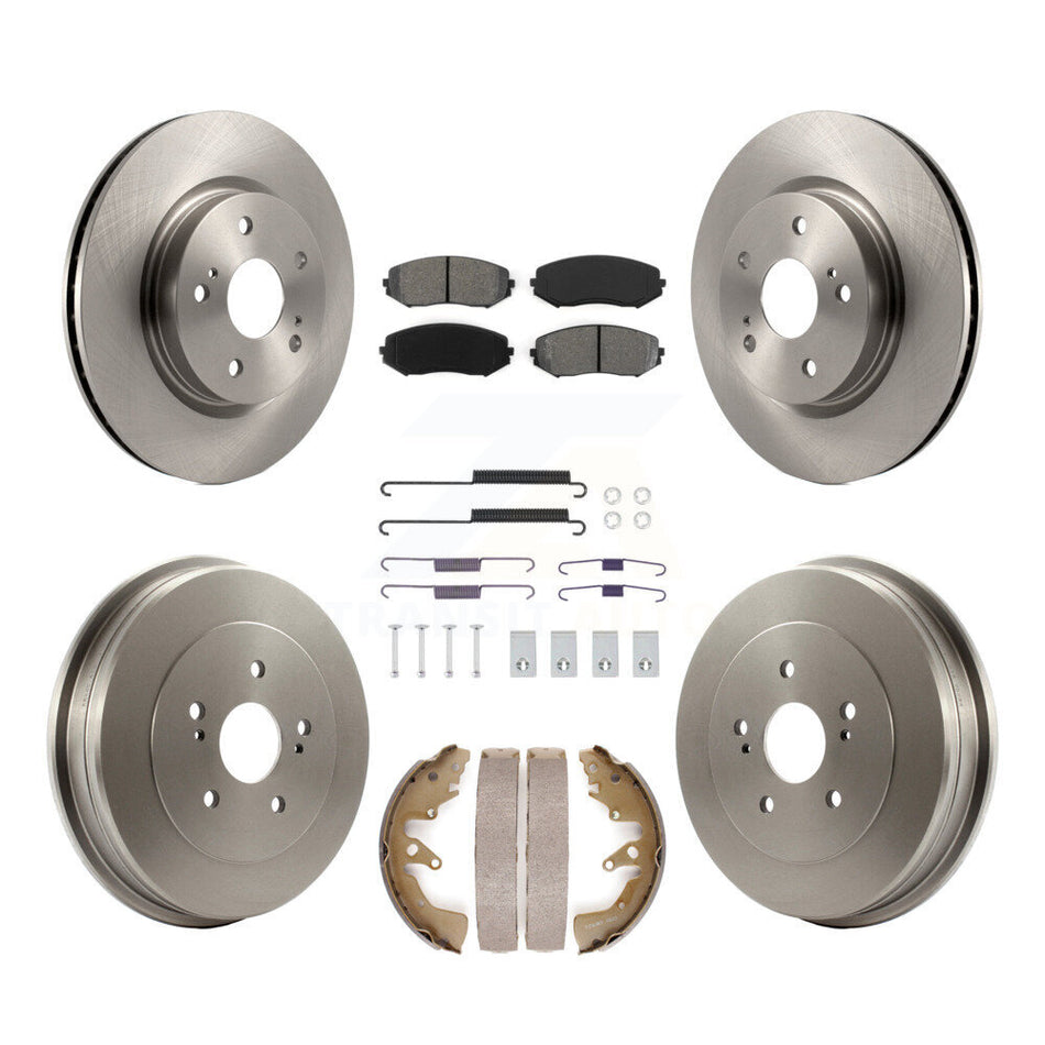 Front Rear Brake Rotor Semi-Metallic Pad Drum Kit (7Pc) For 2006-2008 Suzuki Grand Vitara K8S-104067
