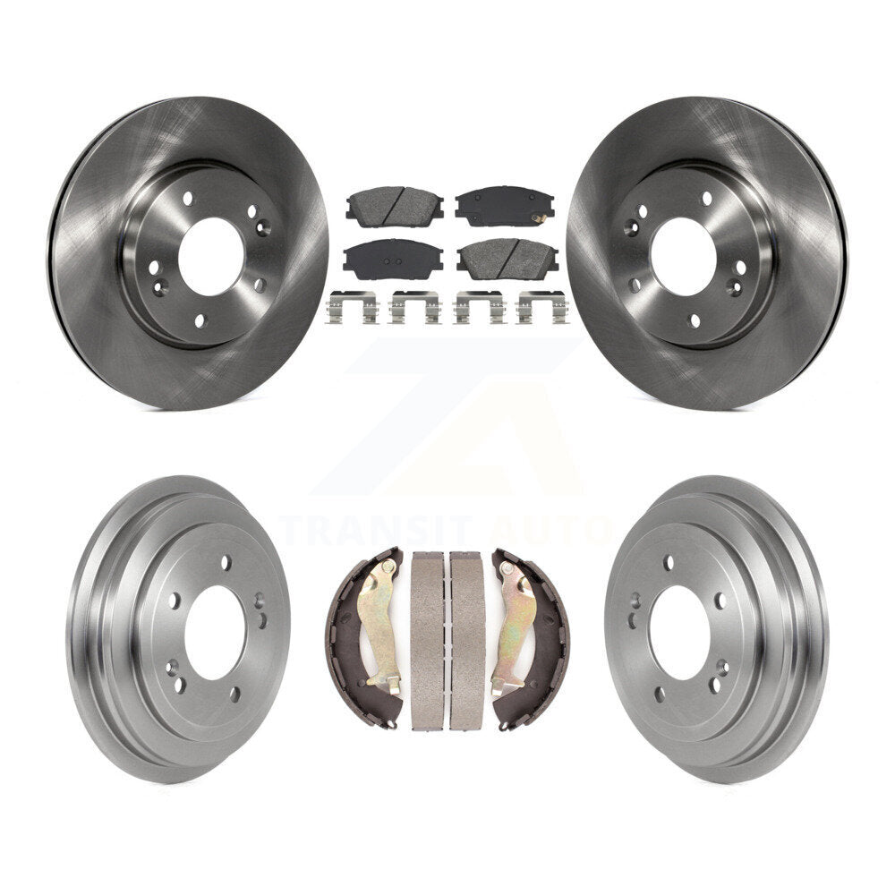 Front Rear Disc Brake Rotors Semi-Metallic Pads And Drum Kit For 2020-2023 Hyundai Venue K8S-104077