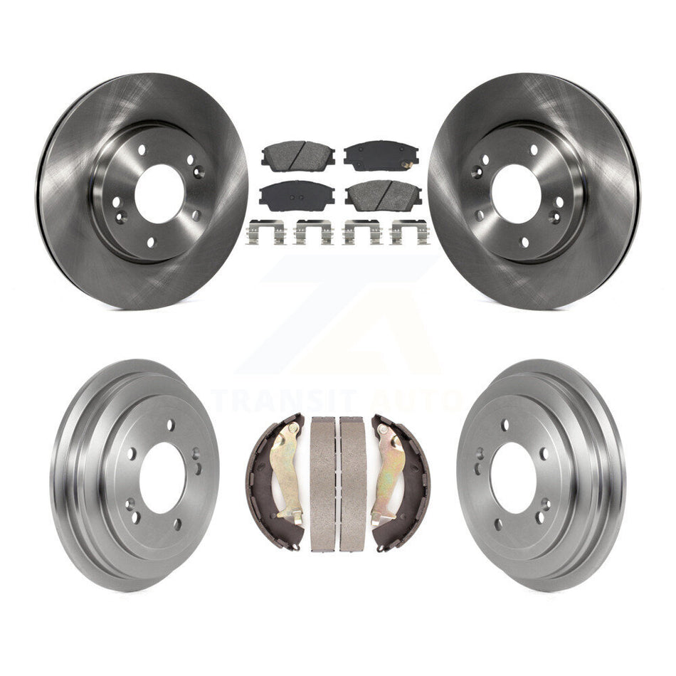 Front Rear Disc Brake Rotors Semi-Metallic Pads And Drum Kit For 2020-2023 Hyundai Venue K8S-104077