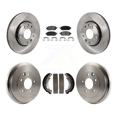 Front Rear Disc Brake Rotors Semi-Metallic Pads And Drum Kit For 2020-2022 Nissan Sentra K8S-104078