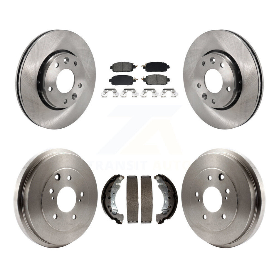 Front Rear Disc Brake Rotors Semi-Metallic Pads And Drum Kit For 2020-2022 Nissan Sentra K8S-104078