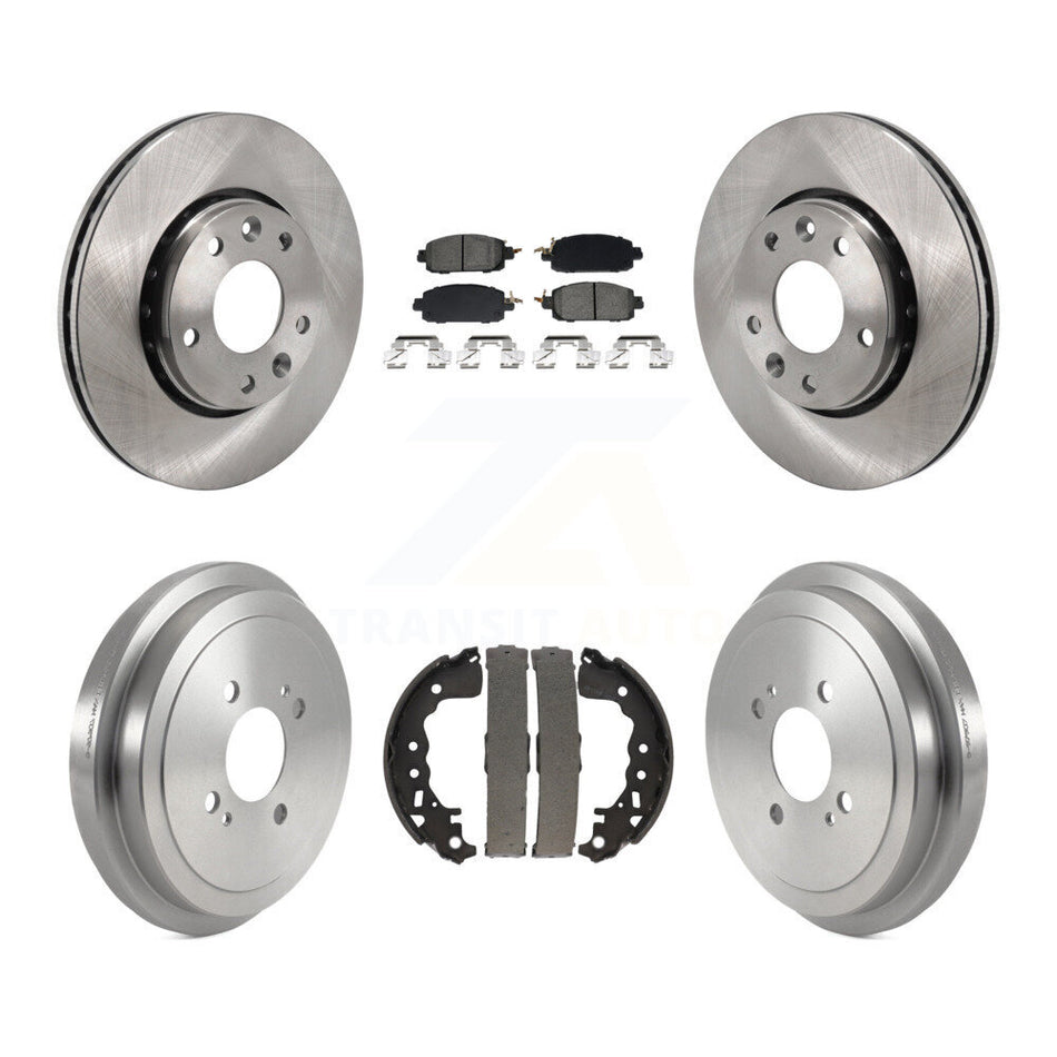 Front Rear Disc Brake Rotors Semi-Metallic Pads And Drum Kit For Nissan Kicks K8S-104079