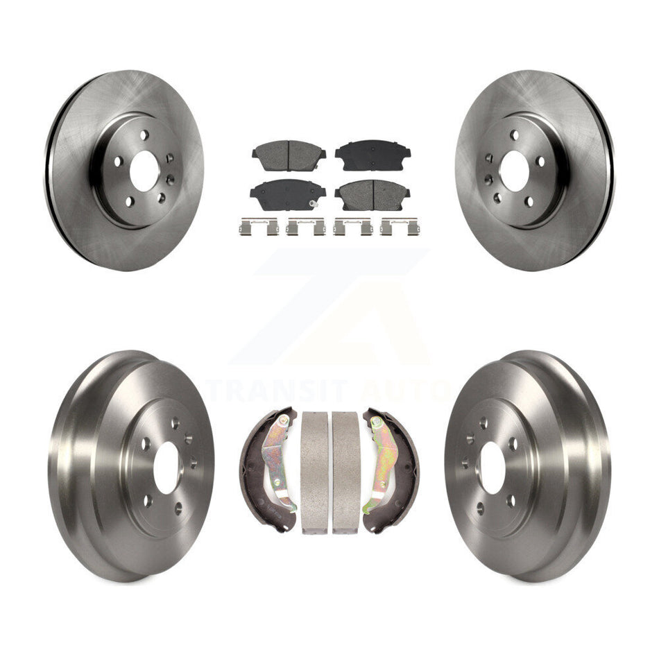 Front Rear Disc Brake Rotors Semi-Metallic Pads And Drum Kit For 2013-2017 Chevrolet Trax K8S-104083