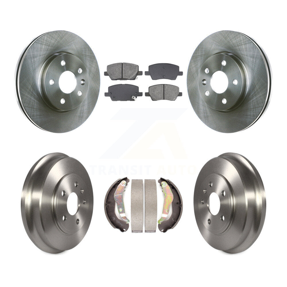 Front Rear Disc Brake Rotors Semi-Metallic Pad And Drum Kit For 2018-2020 Chevrolet Sonic K8S-104085