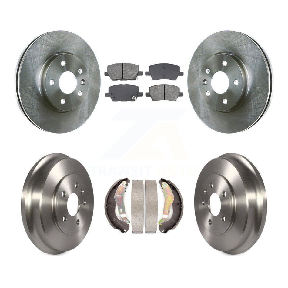 Front Rear Disc Brake Rotors Semi-Metallic Pad And Drum Kit For 2018-2020 Chevrolet Sonic K8S-104085