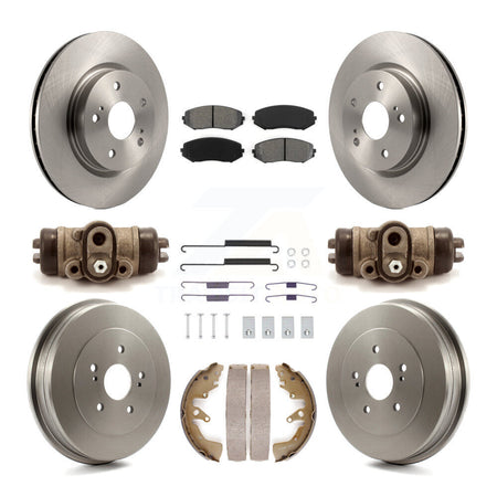 Front Rear Disc Brake Rotors Semi-Metallic Pad And Drum Kit (9Pc) For Suzuki Grand Vitara K8S-104087
