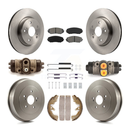 Front Rear Disc Brake Rotor Semi-Metallic Pad Drum Kit (9Pc) For 2008 Suzuki Grand Vitara K8S-104088