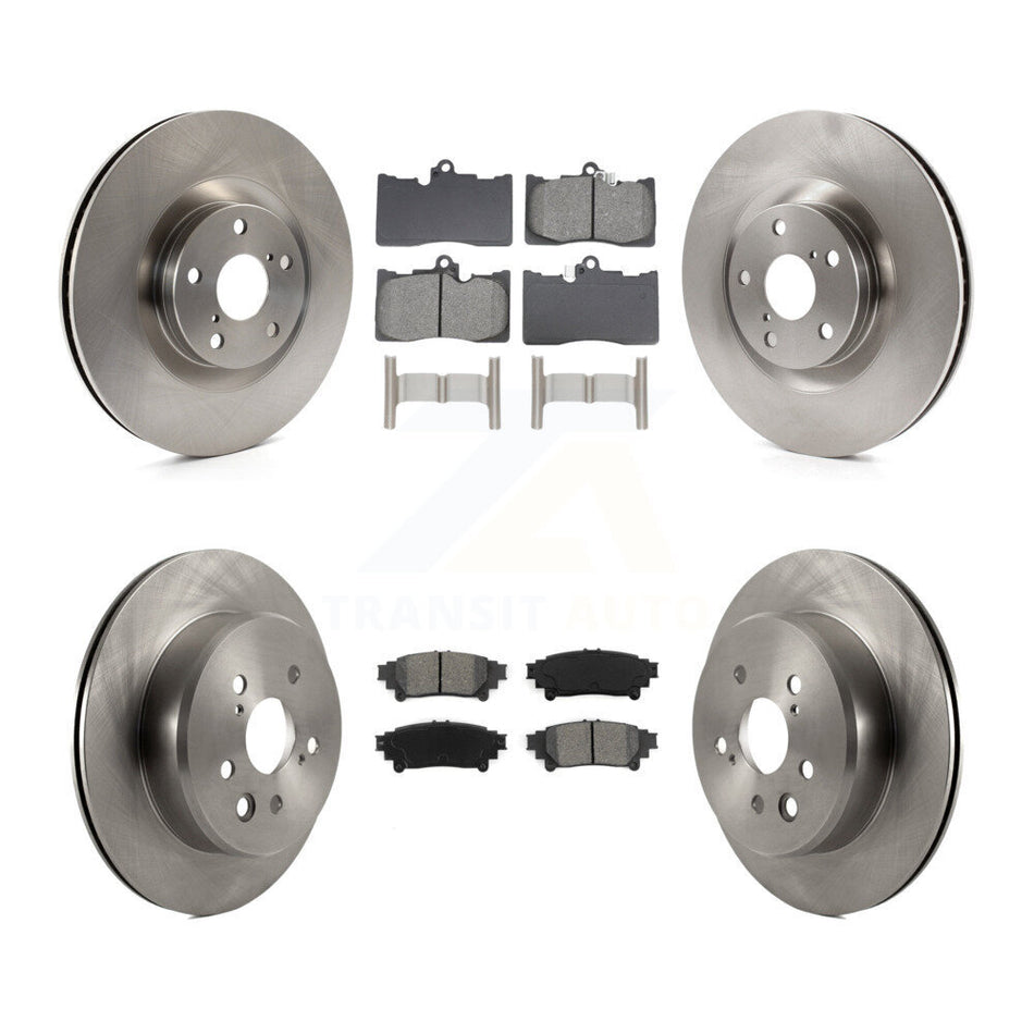 Front Rear Disc Brake Rotor Semi-Metallic Pad Kit (6Pc) For Lexus IS300 IS350 GS350 RC350 K8S-104094
