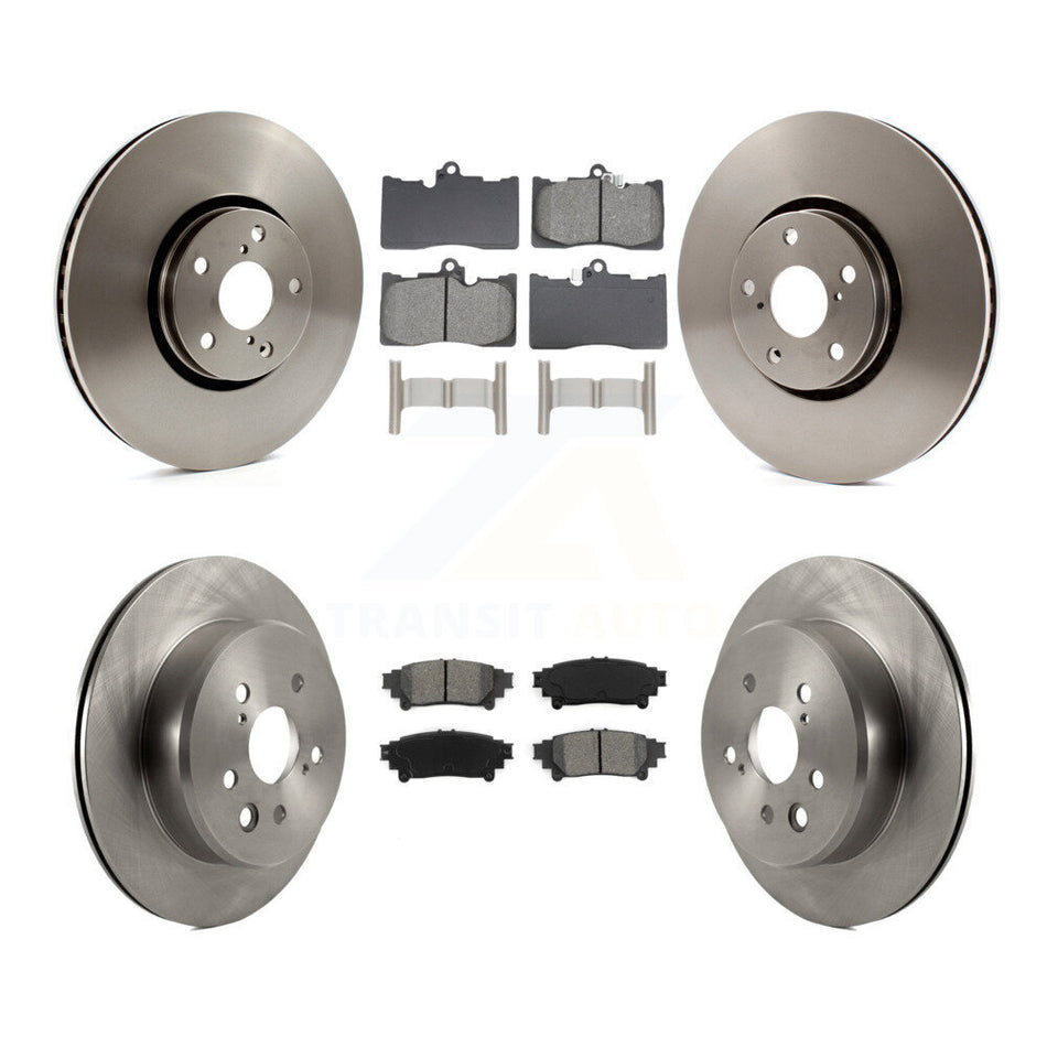 Front Rear Disc Brake Rotors And Semi-Metallic Pad Kit (6Pc) For Lexus IS350 IS300 IS200t K8S-104095