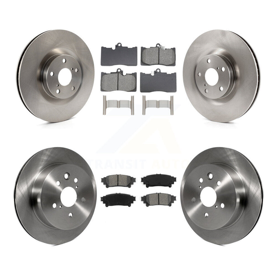 Front Rear Brake Rotors Semi-Metallic Pad Kit (6Pc) For 2014-2015 Lexus IS350 C F Sport K8S-104096