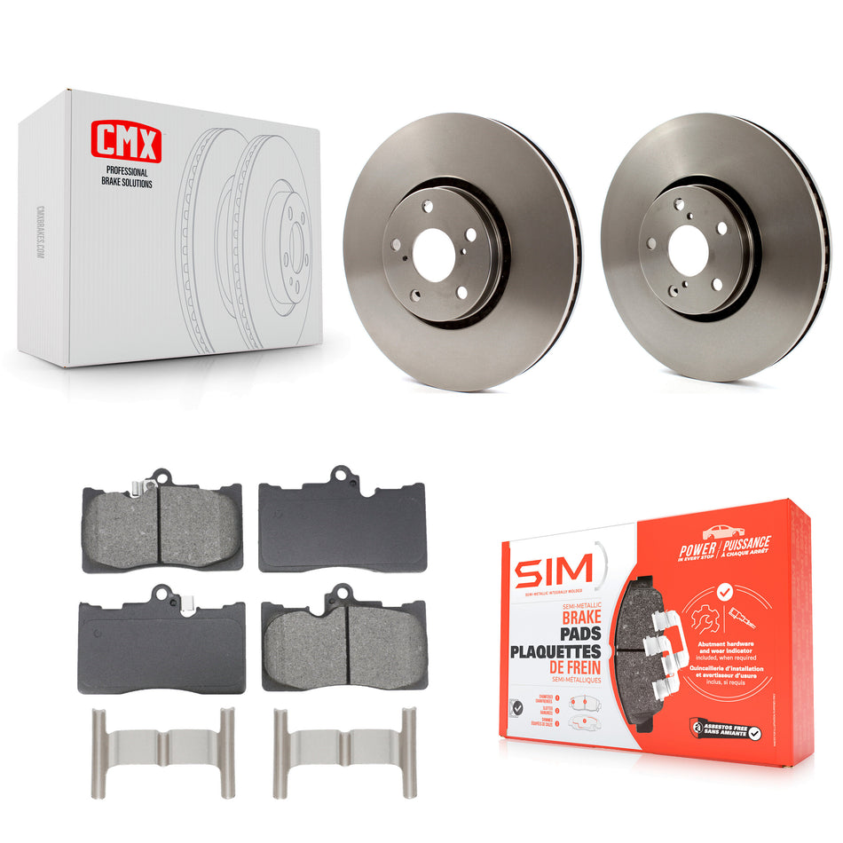 Front Brake Rotor & Semi-Metallic Pad Kit For Lexus IS350 IS300 GS350 GS450h IS200t GS430 K8S-104097
