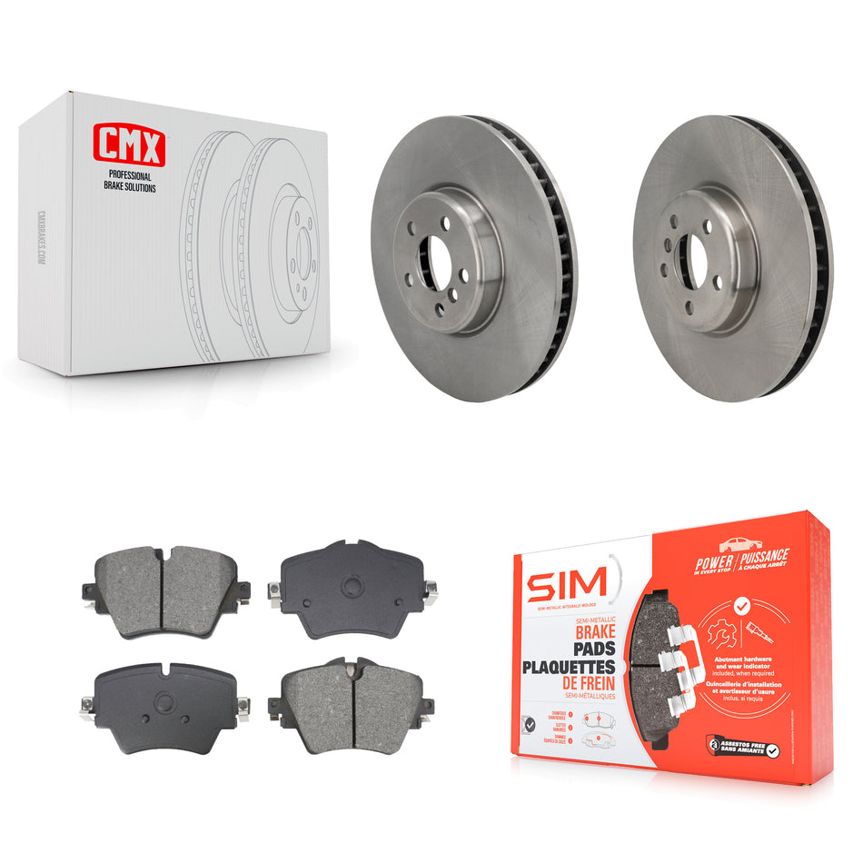 Front Brake Rotor Semi-Metallic Pad Kit For 21 Toyota GR Supra 2.0L With 4 Piston Caliper K8S-104101
