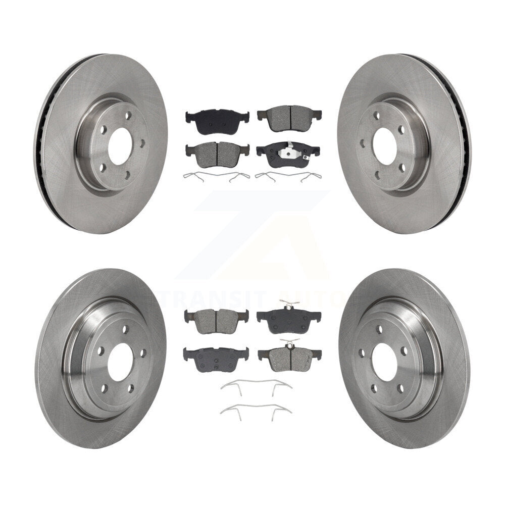 Front Rear Brake Rotor Semi-Metallic Pad Kit For Ford Escape Bronco Sport Lincoln Corsair K8S-104103