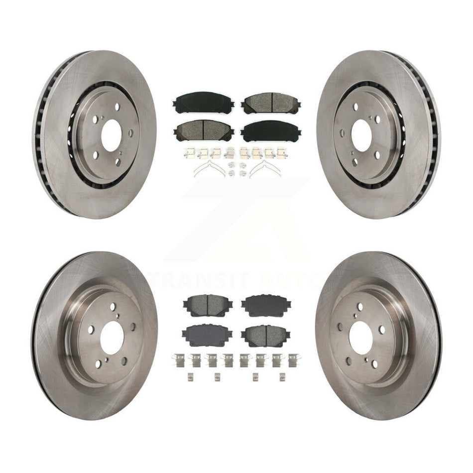 Front Rear Brake Rotor And Semi-Metallic Pad Kit For Toyota Sienna RAV4 Prime bZ4X Subaru K8S-104107