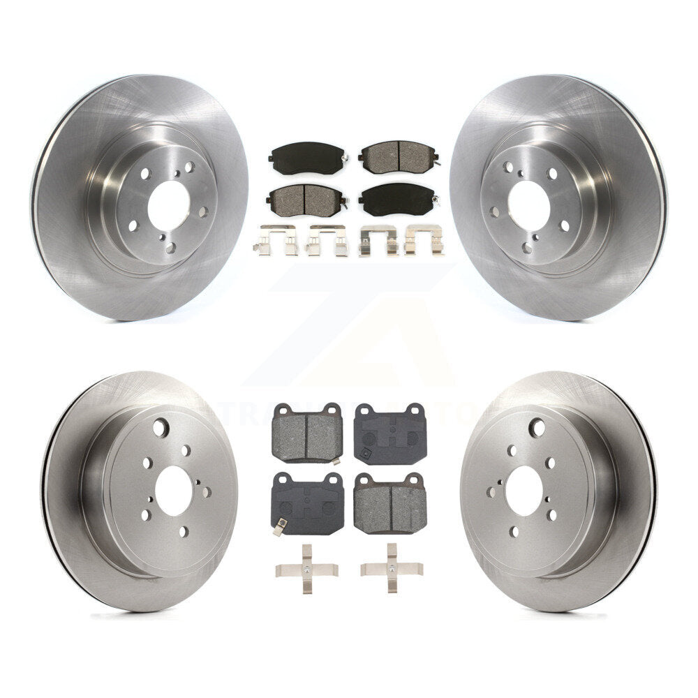 Front Rear Brake Rotors & Semi-Metallic Pad Kit For 2017 Subaru BRZ Without Brembo Brakes K8S-104119