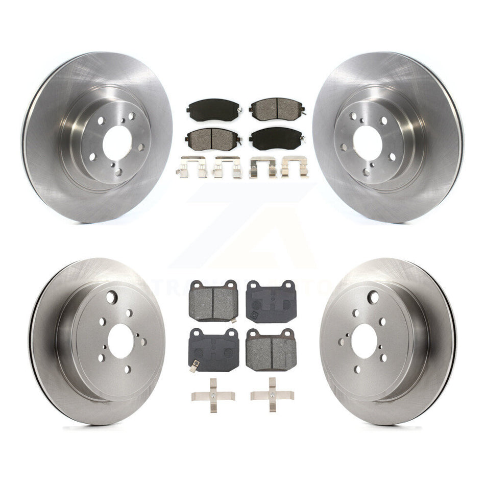 Front Rear Brake Rotors & Semi-Metallic Pad Kit For 2017 Subaru BRZ Without Brembo Brakes K8S-104119