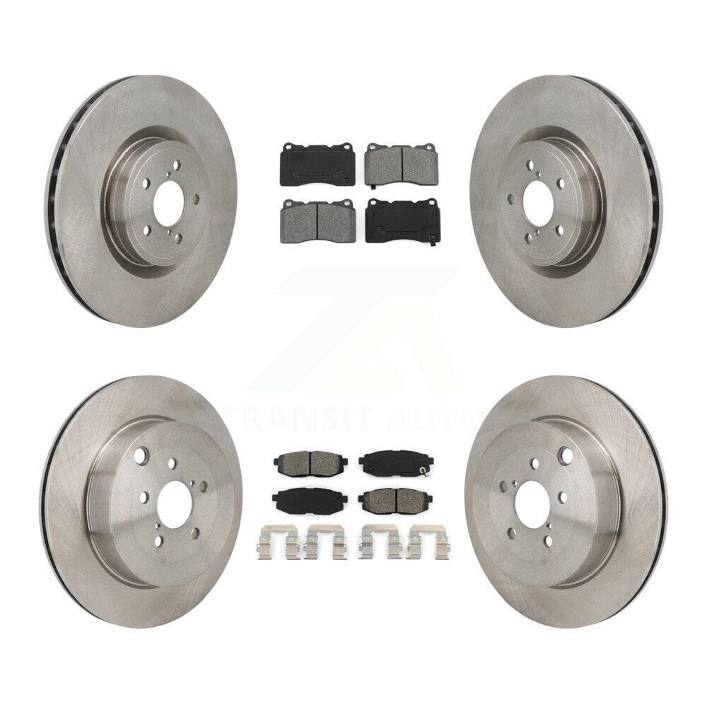 Front Rear Brake Rotors Semi-Metallic Pad Kit For 2017 Subaru BRZ Base With Brembo Brakes K8S-104120