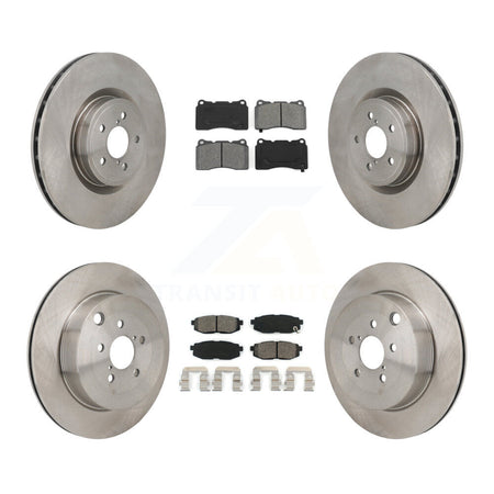 Front Rear Brake Rotors Semi-Metallic Pad Kit For 2017 Subaru BRZ Base With Brembo Brakes K8S-104120
