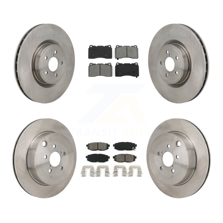 Front Rear Brake Rotors Semi-Metallic Pad Kit For 2017 Subaru BRZ Base With Brembo Brakes K8S-104120