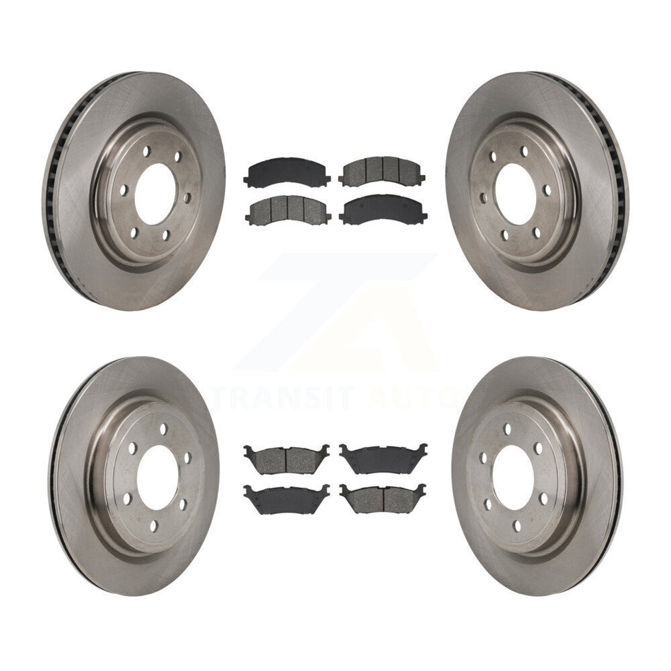 Front Rear Brake Rotors Semi-Metallic Pad Kit For Ford F-150 Expedition Lincoln Navigator K8S-104126