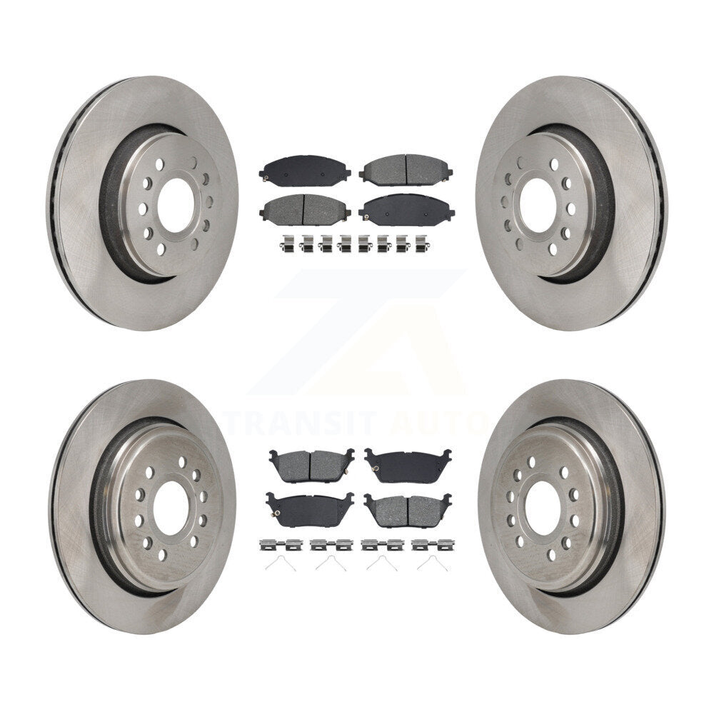 Front Rear Disc Brake Rotors And Semi-Metallic Pad Kit For Ram 1500 Jeep Wagoneer Grand L K8S-104131