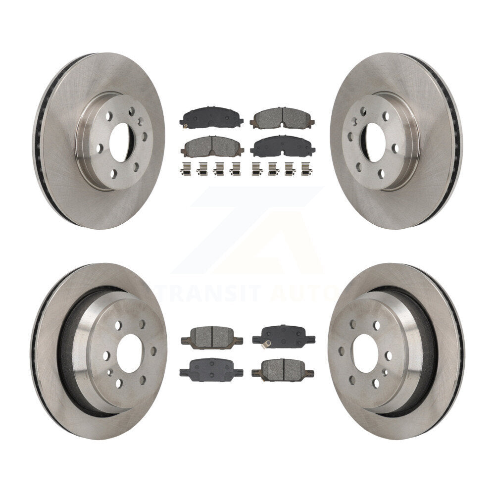 Front Rear Brake Rotors Semi-Metallic Pad Kit For 2021-2022 Chevrolet Colorado GMC Canyon K8S-104134