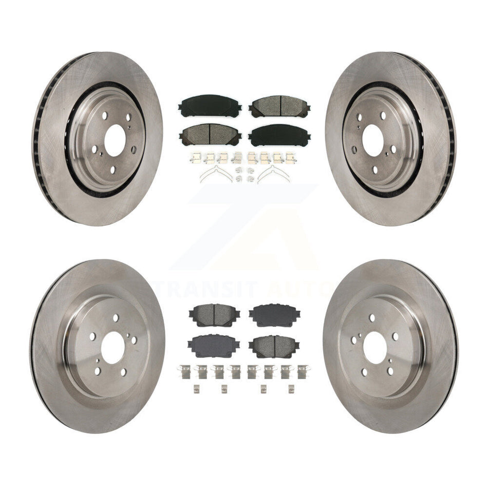 Front Rear Disc Brake Rotors And Semi-Metallic Pads Kit For 2020-2022 Toyota Highlander K8S-104137