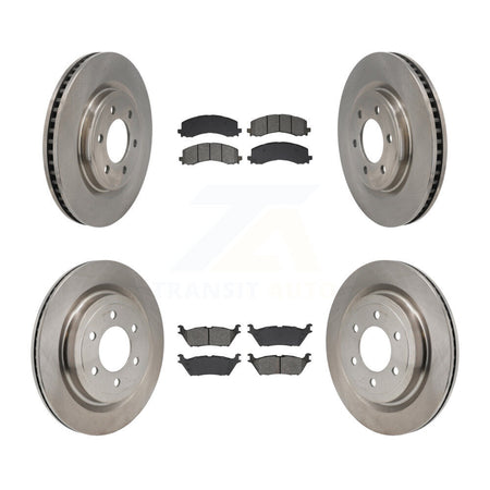 Front Rear Disc Brake Rotors And Semi-Metallic Pads Kit For Ford F-150 Lightning K8S-104140