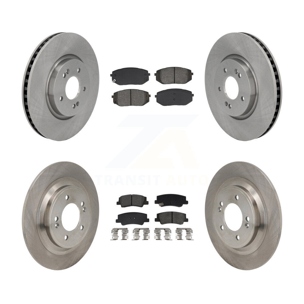 Front Rear Disc Brake Rotors And Semi-Metallic Pads Kit For Hyundai Tucson Kia Sportage K8S-104141