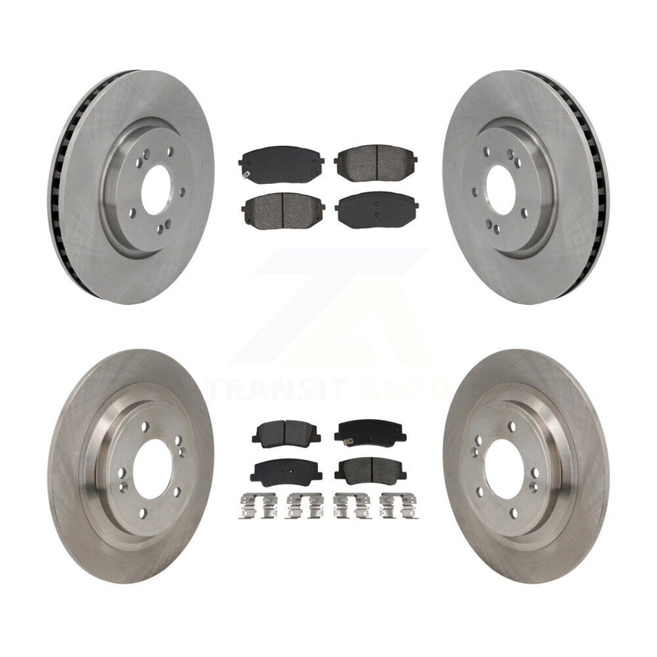 Front Rear Disc Brake Rotors And Semi-Metallic Pads Kit For Hyundai Tucson Kia Sportage K8S-104141