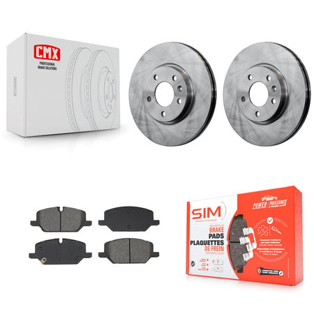 Front Brake Rotor & Semi-Metallic Pad Kit For GMC Terrain With 321mm Diameter K8S-104154