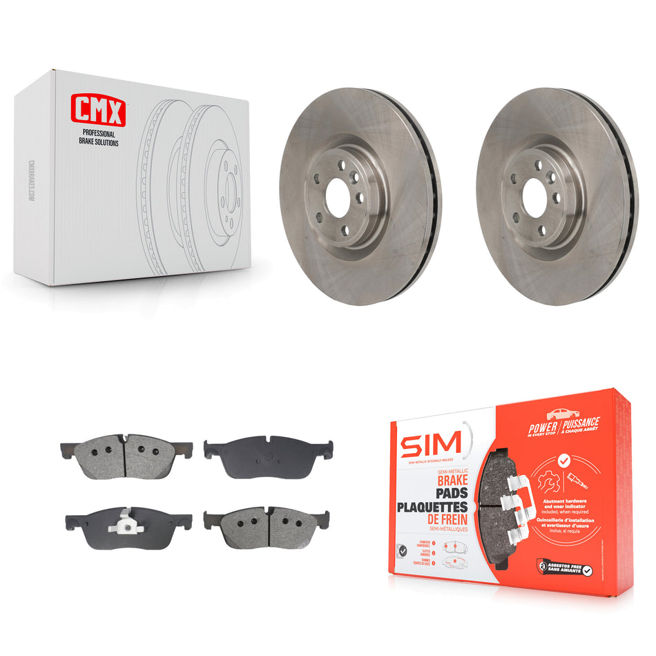 Front Disc Brake Rotor Semi-Metallic Pad Kit For Land Rover Discovery Sport Jaguar E-Pace K8S-104164