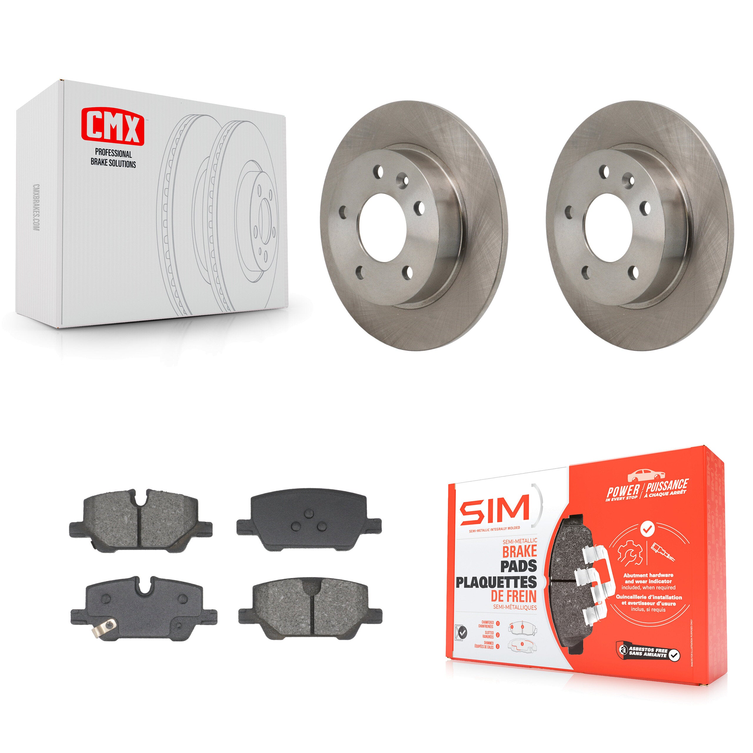 Rear Disc Brake Rotor And Semi-Metallic Pad Kit For Chevrolet Trailblazer Buick Encore GX K8S-104174