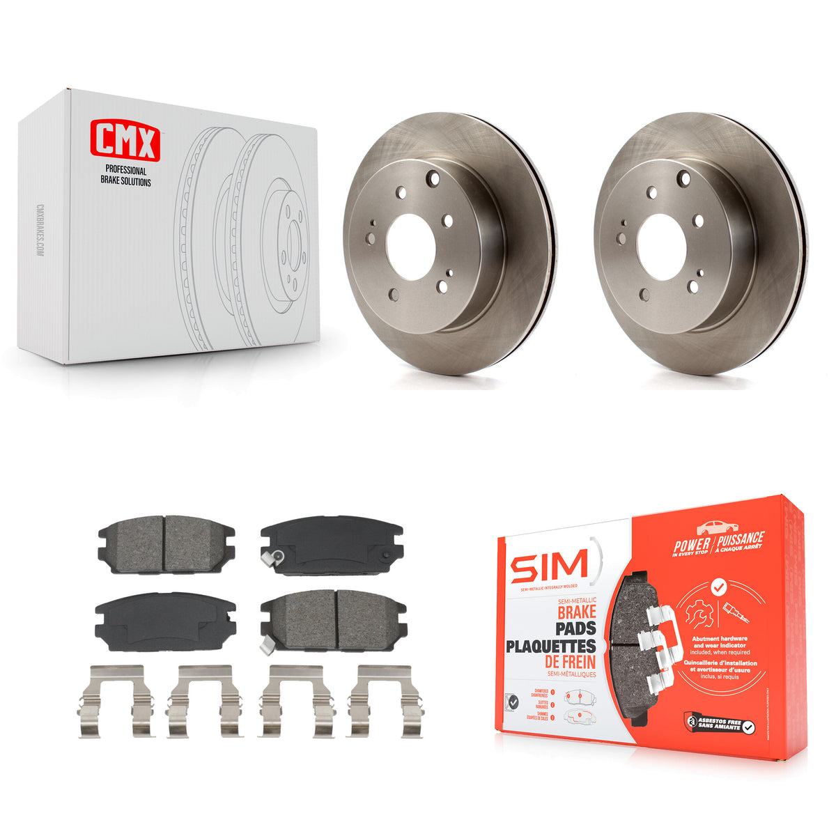Rear Disc Brake Rotors And Semi-Metallic Pads Kit For Mitsubishi Eclipse Galant K8S-104177