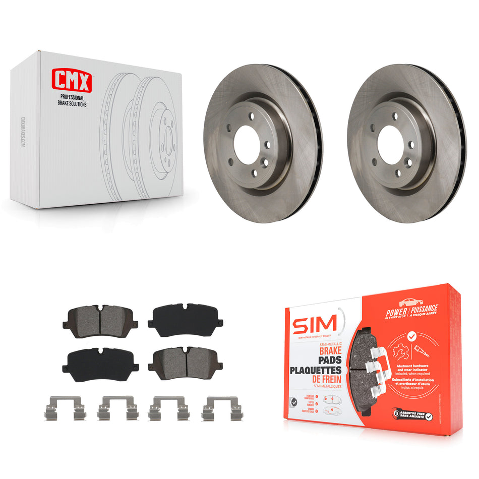 Rear Disc Brake Rotors And Semi-Metallic Pads Kit For Land Rover Discovery Range K8S-104179