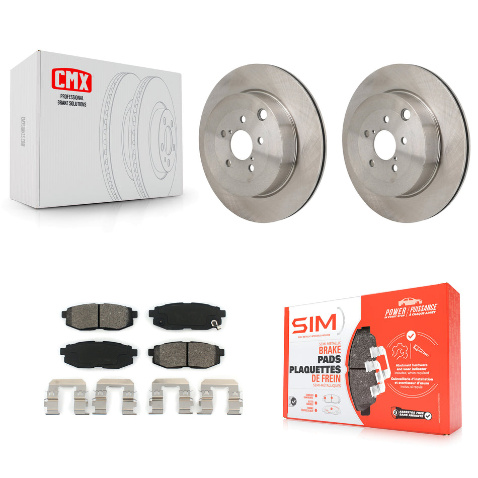 Rear Disc Brake Rotor & Semi-Metallic Pad Kit For Subaru BRZ Toyota 86 With Brembo Brakes K8S-104184