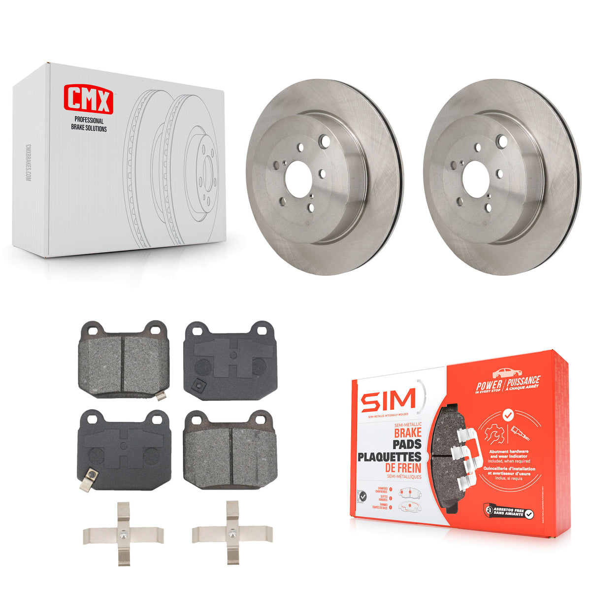 Rear Disc Brake Rotor & Semi-Metallic Pad Kit For Subaru BRZ Toyota 86 With Brembo Brakes K8S-104185