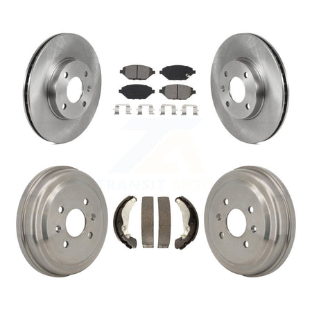 Front Rear Disc Brake Rotors Semi-Metallic Pad And Drum Kit For 2016-2021 Chevrolet Spark K8S-104210