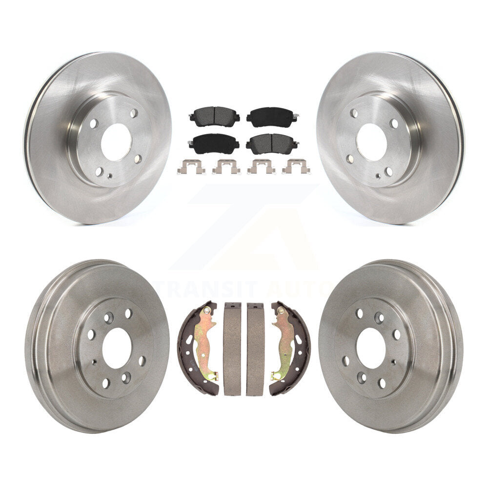 Front Rear Disc Brake Rotors Semi-Metallic Pads And Drum Kit For Toyota Yaris iA Scion K8S-104213