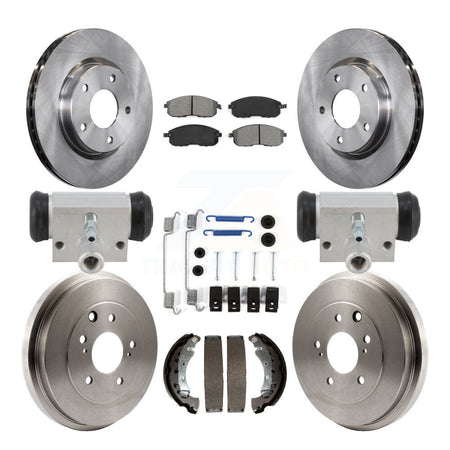Front Rear Disc Brake Rotors Semi-Metallic Pads And Drum Kit (9Pc) For Nissan Sentra K8S-104218