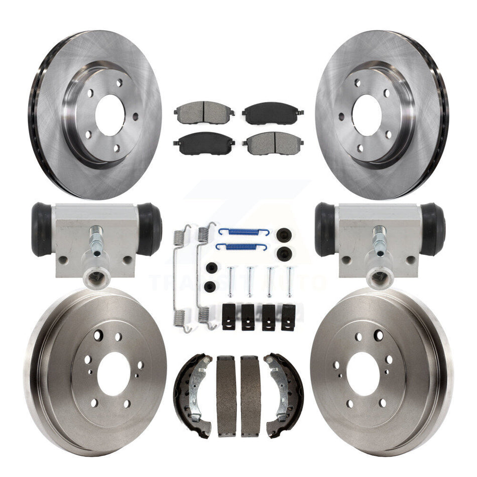 Front Rear Disc Brake Rotors Semi-Metallic Pads And Drum Kit (9Pc) For Nissan Sentra K8S-104218