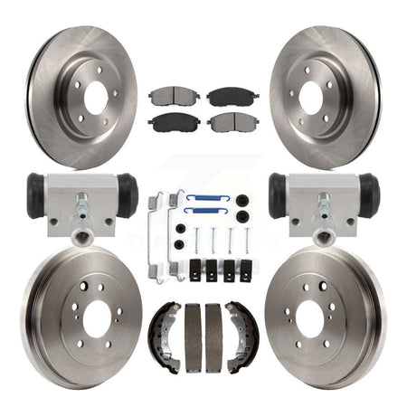 Front Rear Brake Rotors Semi-Metallic Pad & Drum Kit (9Pc) For Nissan Sentra Turbocharged K8S-104219