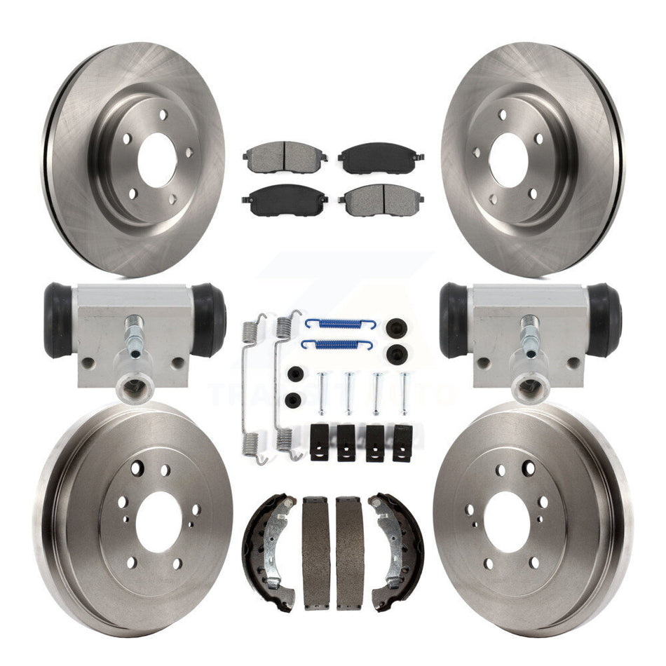 Front Rear Brake Rotors Semi-Metallic Pad & Drum Kit (9Pc) For Nissan Sentra Turbocharged K8S-104219
