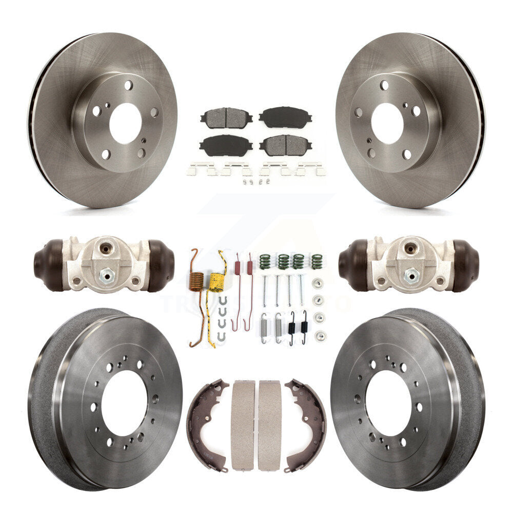 Front Rear Disc Brake Rotor Semi-Metallic Pad & Drum Kit (9Pc) For 2015 Toyota Tacoma 4WD K8S-104226