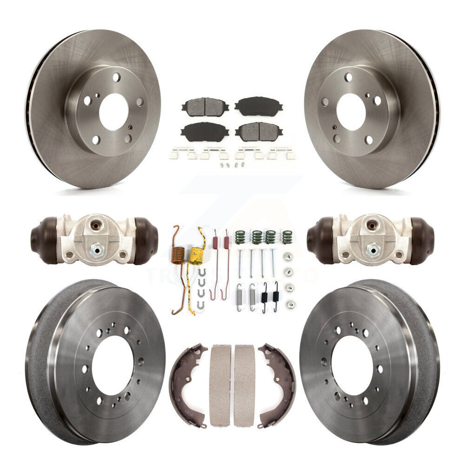 Front Rear Disc Brake Rotor Semi-Metallic Pad & Drum Kit (9Pc) For 2015 Toyota Tacoma 4WD K8S-104226