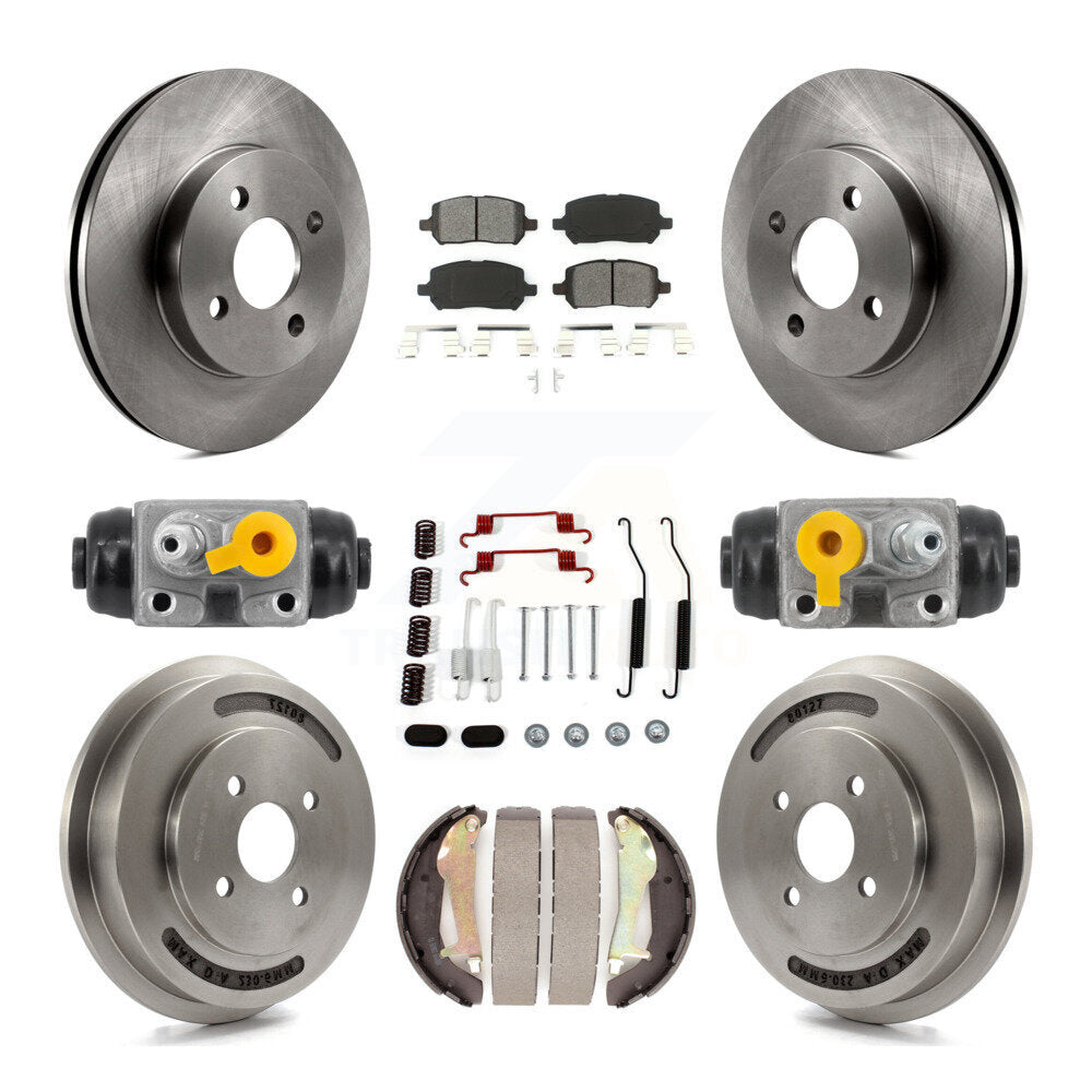 Front Rear Brake Rotor Semi-Metallic Pad & Drum Kit (9Pc) For Chevrolet Cobalt Pontiac G5 K8S-104237